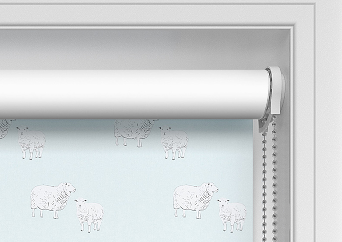 Little Lambs, Baby Blue - Twist&Fit Roller Blind - Image 11